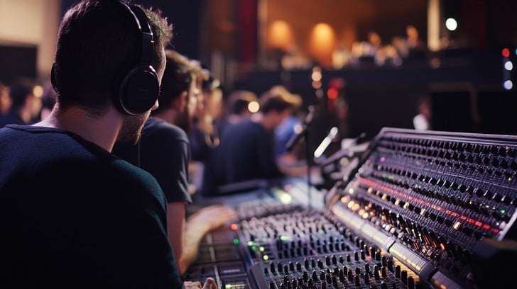 mixing console digital faders 04